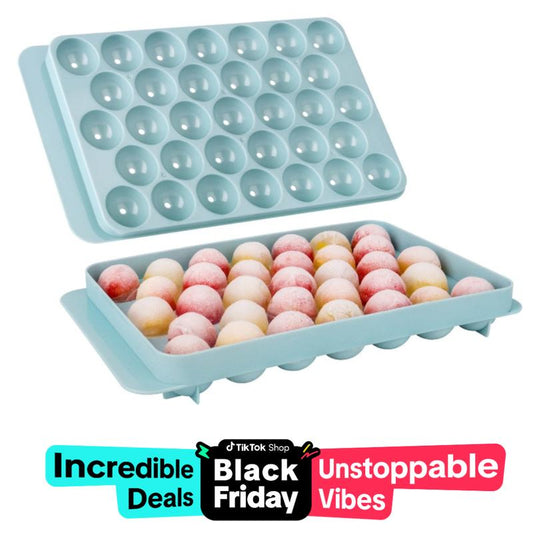 Ice Cube Trays with Lid Freezer Easy Release Ice Maker for Cold Coffee or Drinks Recycle Kitchen Mold Utensils