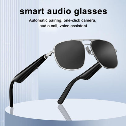 Smart Bluetooth Sunglasses - Classic Aviator Style with Music UV Protection