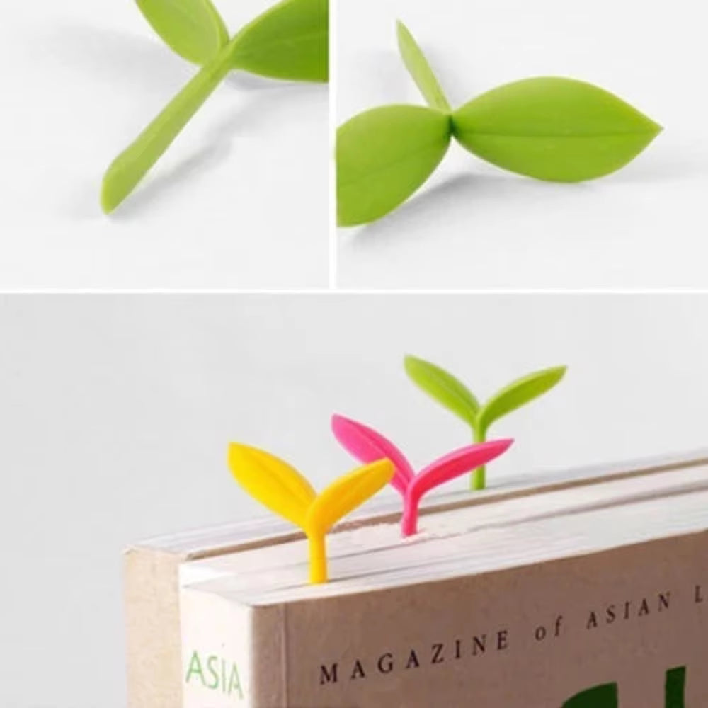 Green Bookmarks for Bookworm Reading Little Leaves Bookmark Little Grass Bud Sprout Bookmark Grass Buds Bookmark