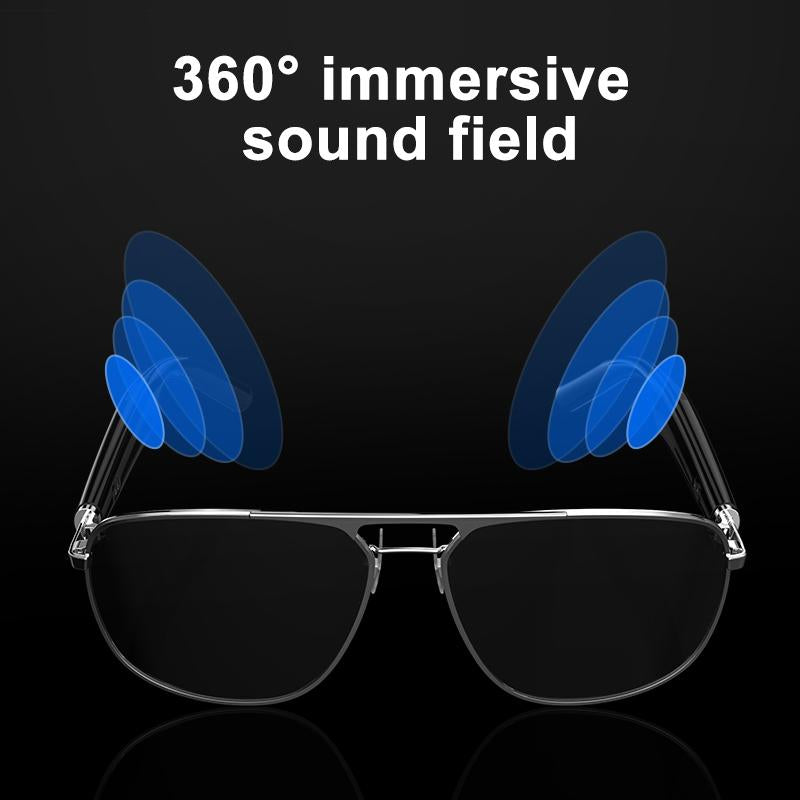 Smart Bluetooth Sunglasses - Classic Aviator Style with Music UV Protection