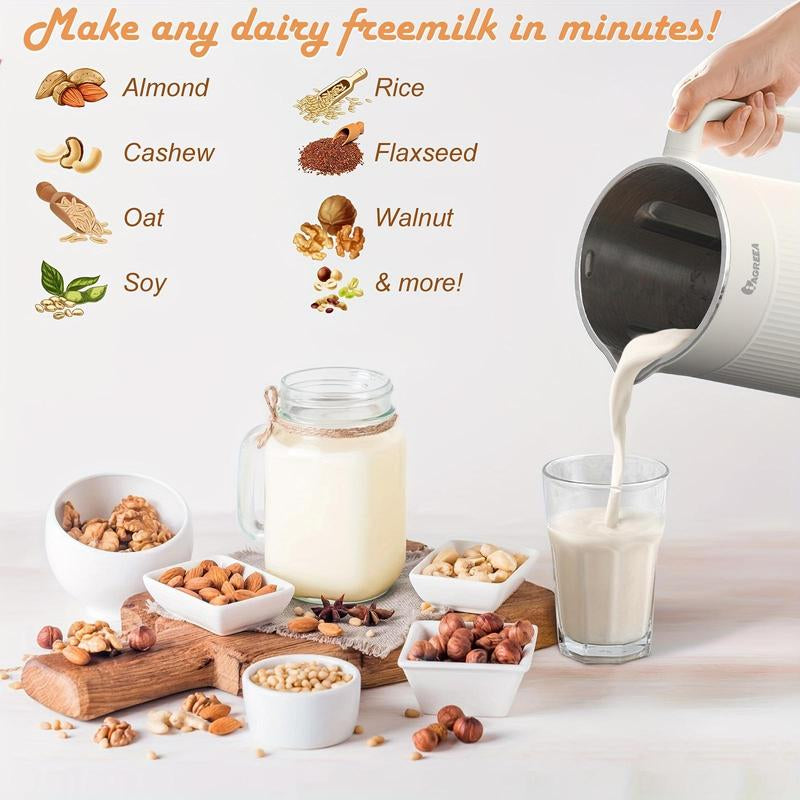 IAGREEA Automatic Nuts Milk Maker, Plug and Play 1000ML Milk Maker, Multifunctional Juicer for Coffee, Grain and Juice, Household Kitchen Appliances